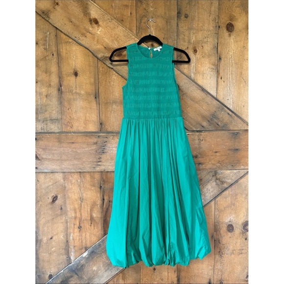 Madewell Dresses & Skirts - Madewell Green Smocked Textured Sleeveless Maxi Dress NT311